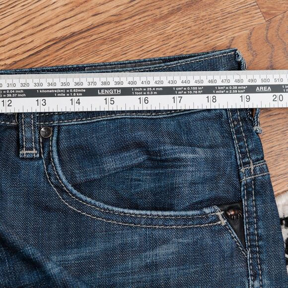 Buffalo David Bitton King-X Jeans Mens 36x32 Blue Basic Slim Boot Stretch Dark - Picture 10 of 15